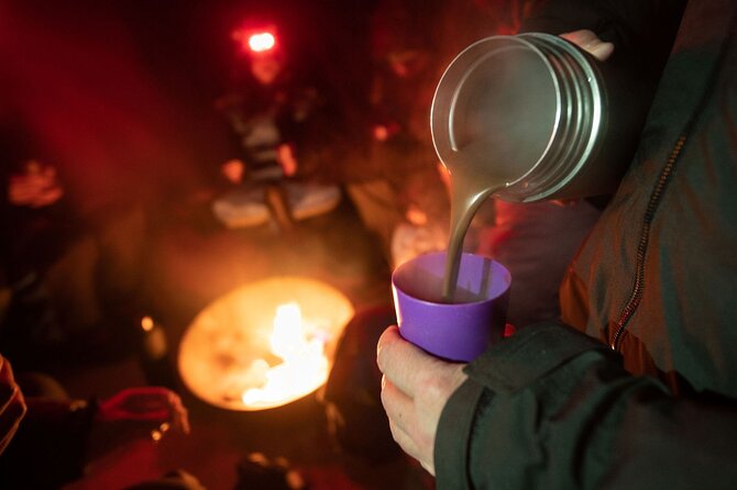 Winter Night Campfire With Chances of Seeing Northern Lights - Public Transportation