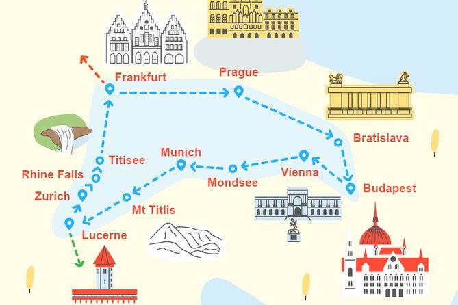 7D7N From Frankfurt: Germany, Austria, Czechia, Slovakia, Hungary, Switzerland - Travel Requirements