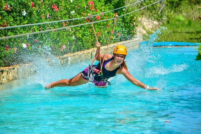 Bavaro Extreme Zipline Splash & Waterfall Pool Combo Experience - Relaxing Waterfall Pool