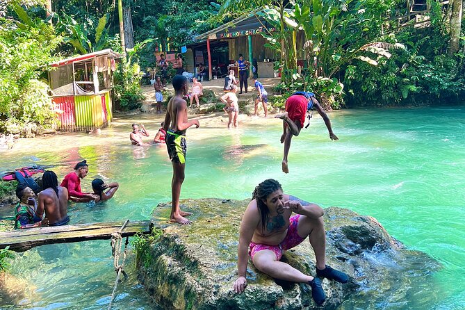 Blue Hole Waterfalls and Bamboo Rafting With Transportation - Ocho Rios Destination