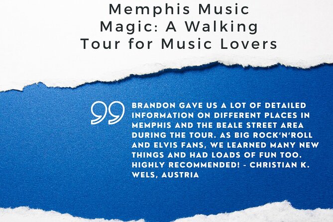 Memphis Music Magic: A Walking Tour for Music Lovers - Practical Tour Information