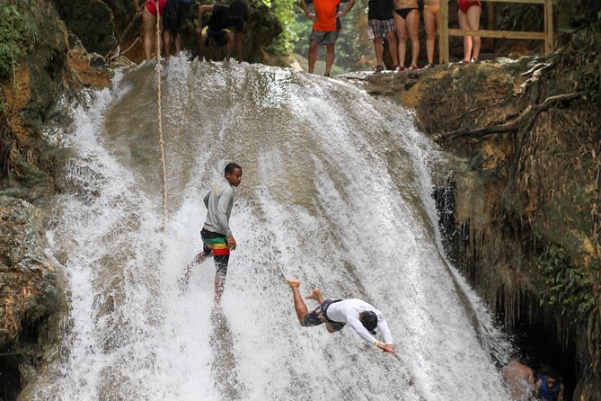 Secret Falls at Blue Hole With Lunch - Cliff Jumping and Rope Swinging