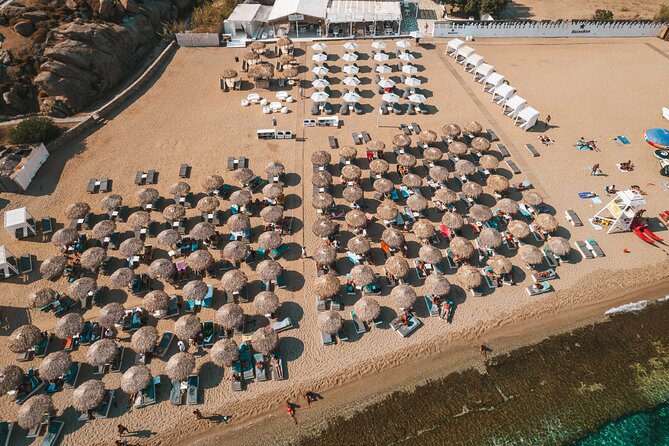 Super Paradise Beach Mykonos Seaside Sunbed (5th Row and Back) - Seaside Relaxation Experience