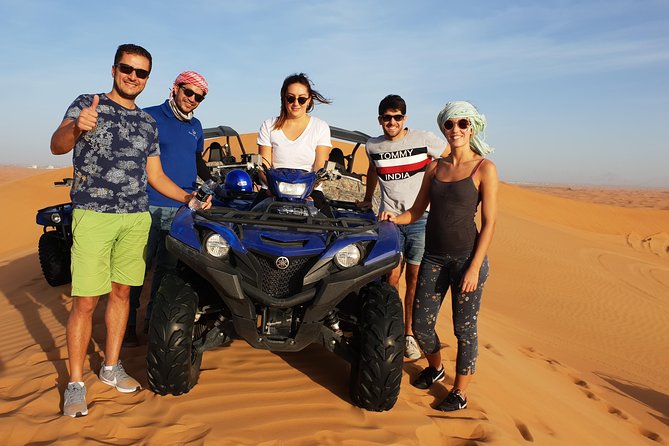 Dubai: Quad Bike Desert Adventure Safari, Desert Sand Boarding - Sunrise Photo Stop in the Desert