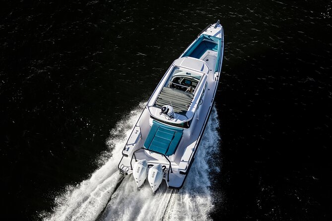 Private Axopar 37 Motoryacht Cruise in Santorini W/ Snack & Drink - Since You Asked