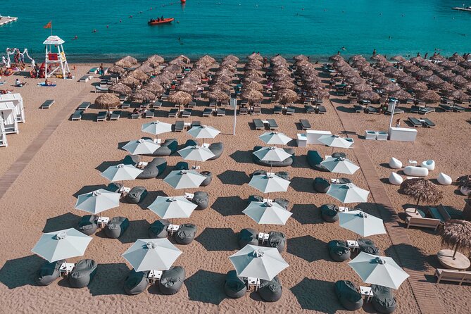 Super Paradise Beach Mykonos Seaside Sunbed (1st Row) - Ask Away