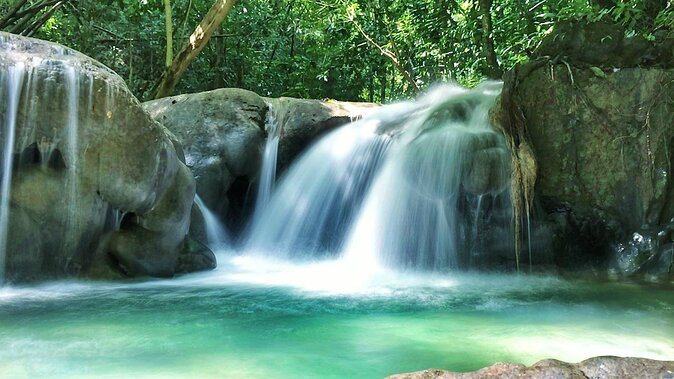 Explore 2 Hidden Water Falls and Caves With Limestone Massage - Key Points