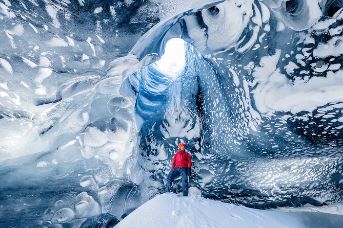 Natural Ice Cave and Snowmobile Adventure From Reykjavík