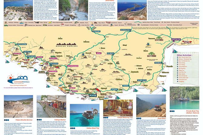 Xanthos Ancient City, Saklikent Canyon and Patara Beach From Kalkan Kas