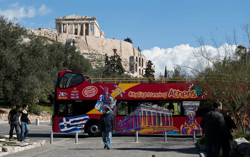 Athens: Hop-On Hop off Bus With Acropolis Ticket & 2 Audios