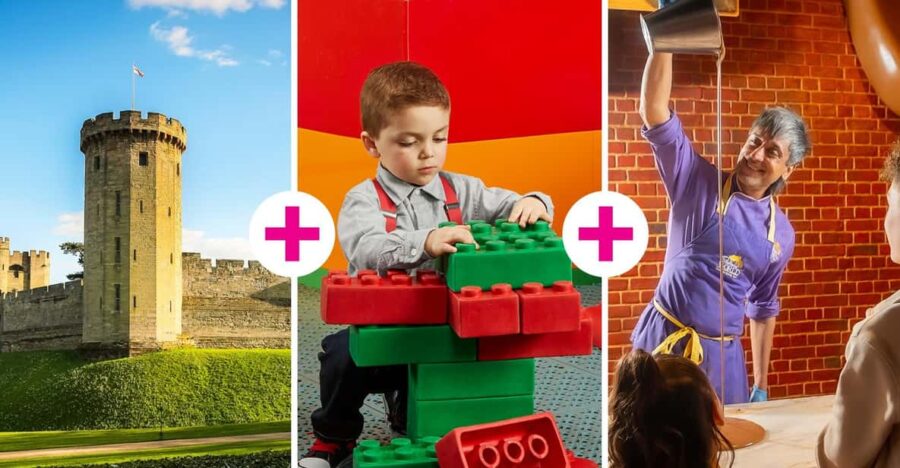 Cadbury World & LEGOLAND Discovery & Warwick Castle