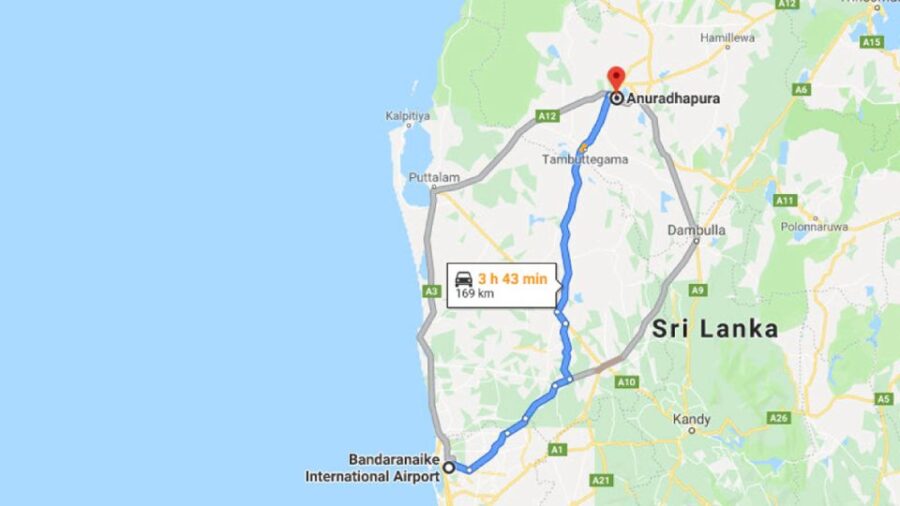 Colombo: CMB Airport to Anuradhapura City Private Transfer - Service Overview