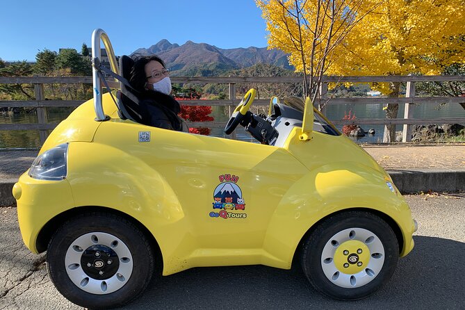 Cute & Fun E-Car Tour Following Guide Around Lake Kawaguchiko