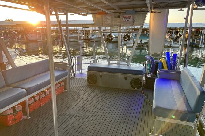 Double Decker Party Barge Pontoon Rental on Lake Travis