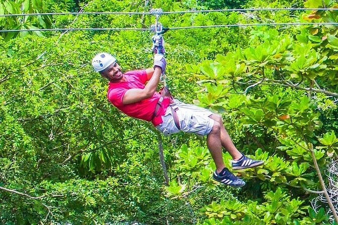 Dunns River Falls, Zipline, Bamboo Rafting & Horseback Tour