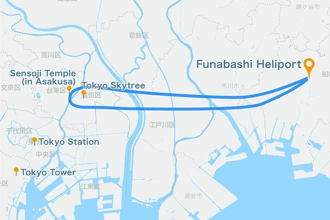 【22 Mins】Tokyo City Lights Helicopter Tour : Skytree+Asakusa