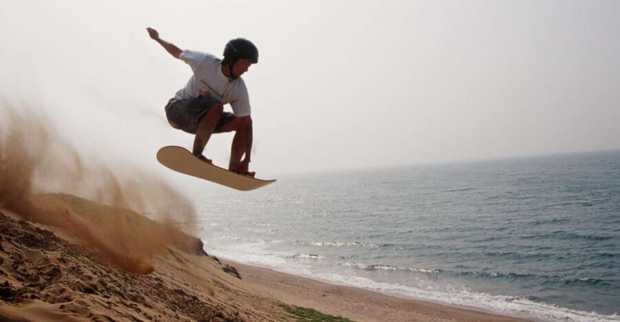 From Agadir or Taghazout: Desert Sand Boarding Tour W/ Lunch