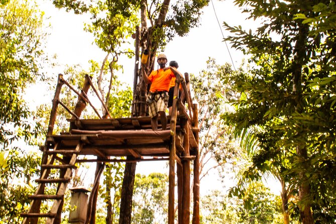 From Playa Del Carmen Experience ATV (Shared) Zipline & Cenote- Includes Lunch
