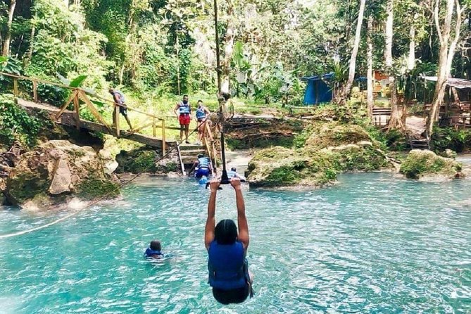 Irie Blue Hole Adventure & Bamboo Blu Beach Experience From Runaway Bay - Overview of the Adventure