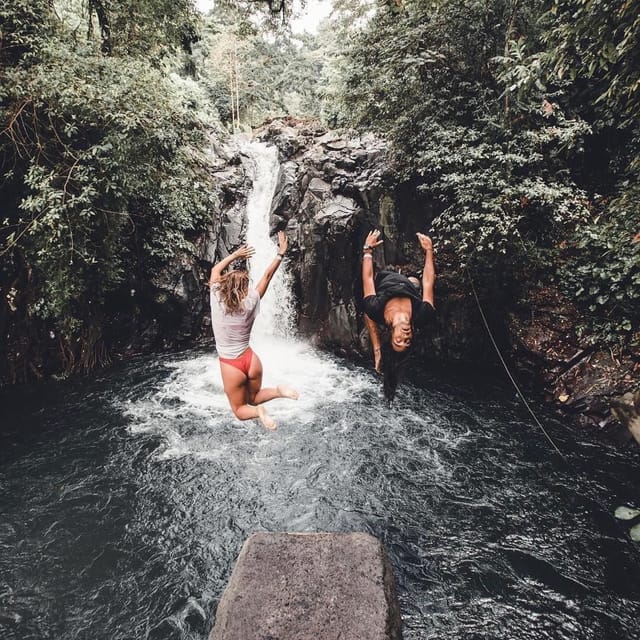 Jumping Sliding at Aling- Aling Waterfall and Handara Gate
