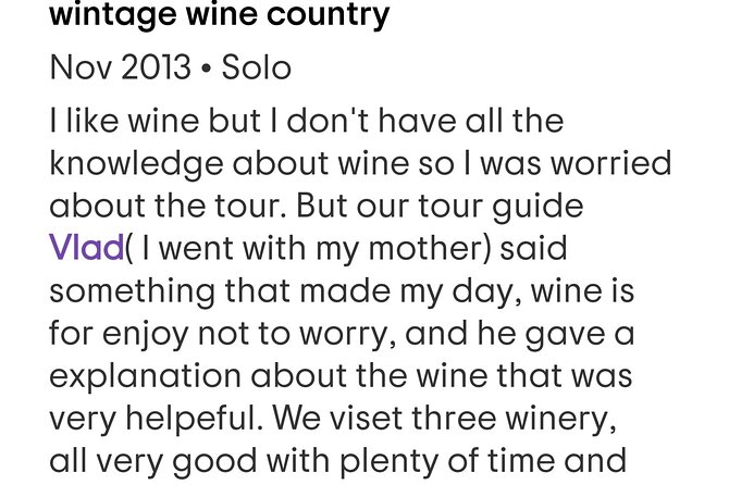 Napa and Sonoma VIP Private Tour Review