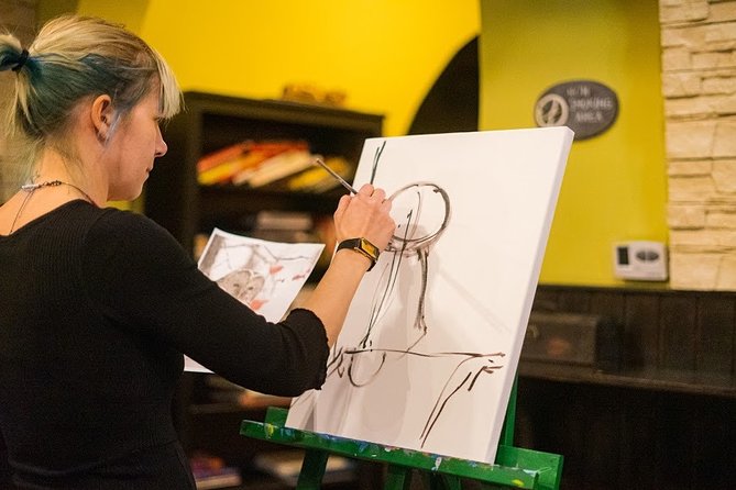 Painting Experience While Drinking Wine in Bucharest