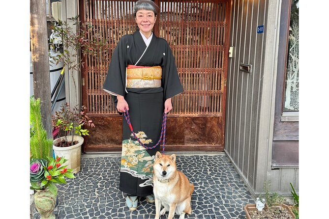 Private Kimono Stroll in Toyama City Possibly With a Shiba Inu