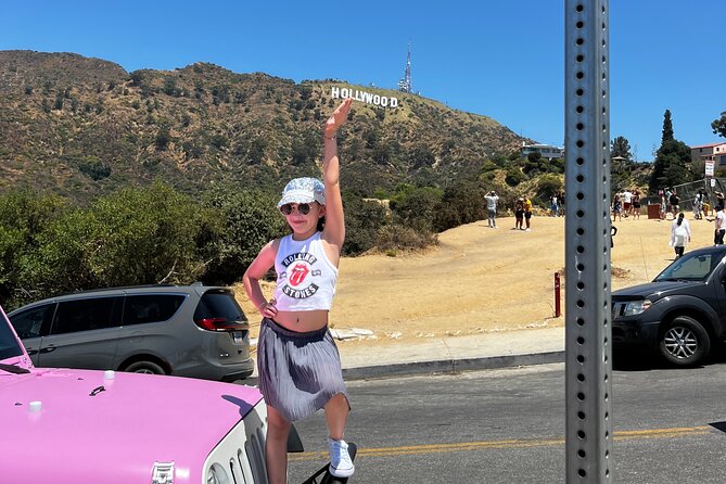 Private Unique Open Pink Jeep Tour to Hollywood Sign