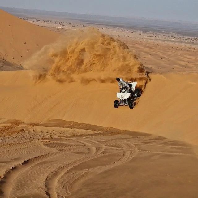 Quad Riding in Sand Dunes Merzouga Erg Chebbi Desert