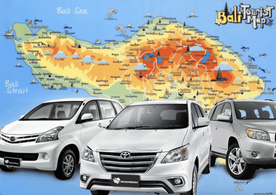 Rent One Car in Bali for 1-4 People