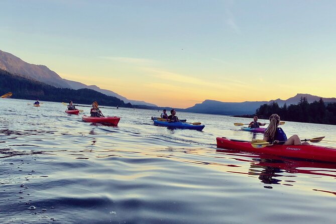 Sunset Kayaking in the Columbia River Gorge