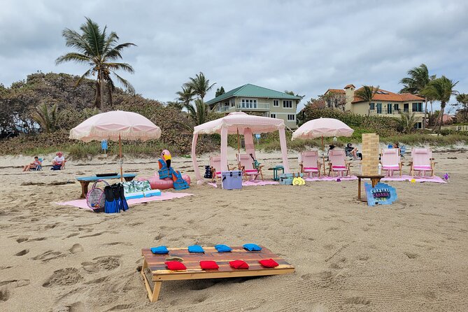 West Palm Beach Day: Cabana, Beach Chairs, Yeti, JBL, Towels +