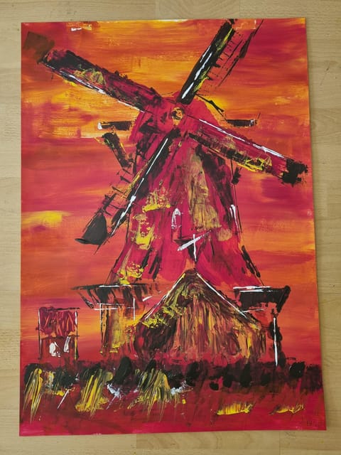 Zaandam: Paint a Dutch Windmill in a Cozy Studio
