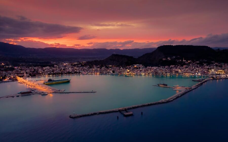 Zakynthos: Evening in Zante Town & Bohali View