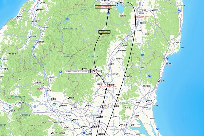 2Days 1Night Private Tour, Tokyo⇒Nikko⇒Aizu⇒Tokyo, 2- 12guests - Itinerary Highlights