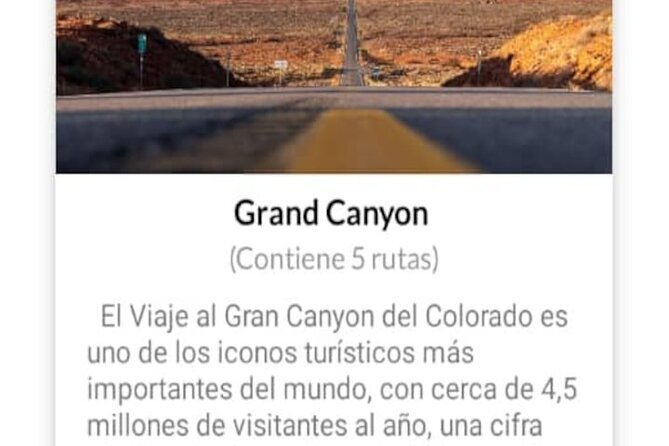 APP Self-guided Grand Canyon Route Review - Accessibility and Features