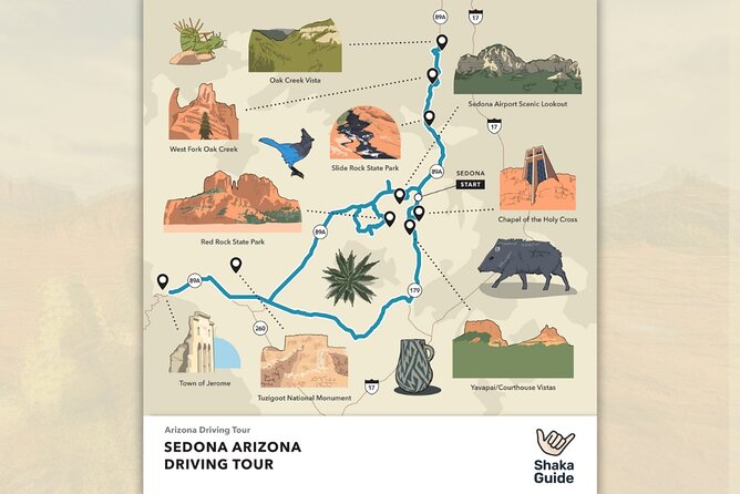 Arizona Audio Tour Guide in Sedona - Tour Features