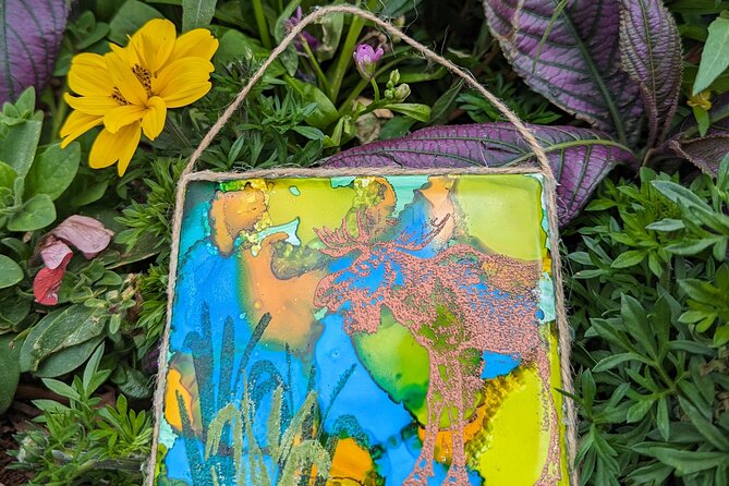 Embossed Alcohol Ink Tile in Estes Park - Materials Provided for Participants