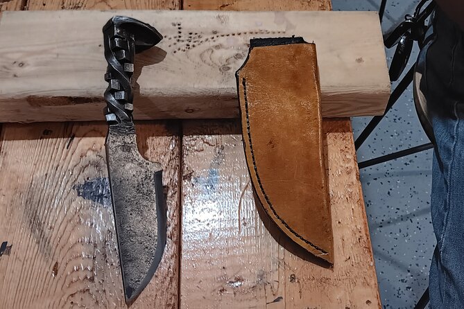 Experience to Forge a Railroad Spike Knife in Ferry Township - Location and Meeting Point Details