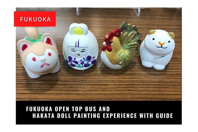 Fukuoka Open Top Bus and Hakata Doll Painting Experience With Guide - Fukuoka Open Top Bus Tour