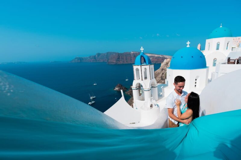 Santorini Flying Dress Photo - Location Options