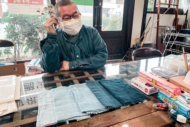 Taisho Era Folk House Unique Indigo Dyeing for All Ages - Stole and Bag Options