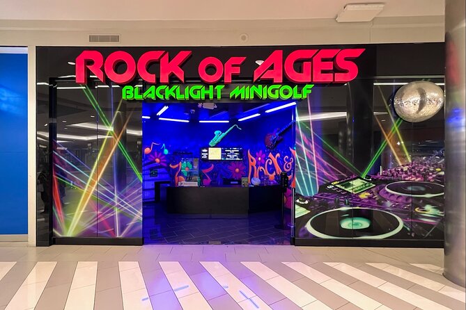 Ticket for the Mall of America Rock of Ages Blacklight Mini Golf - Unbeatable Operating Hours