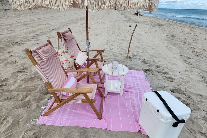 West Palm Beach Day: Cabana, Beach Chairs, Yeti, JBL, Towels + - Audio Ambiance: JBL Speaker and Waterproof Charger