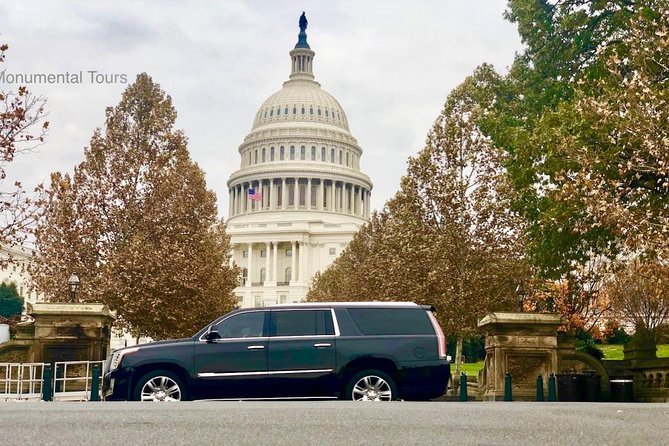 5 Hours Private Chauffeured DC Sight Seeing Tour / SUV & Sedan - Inclusions