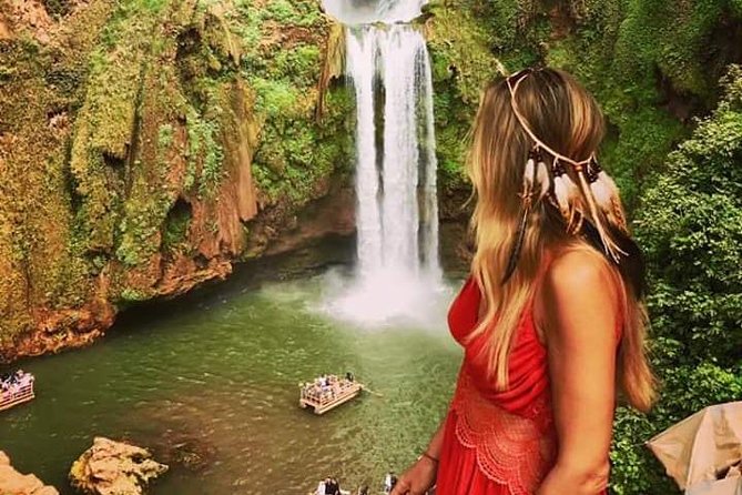From Marrakech :Ouzoud Waterfalls ;Local Guide. Cruise Boat - Local Guide Experience