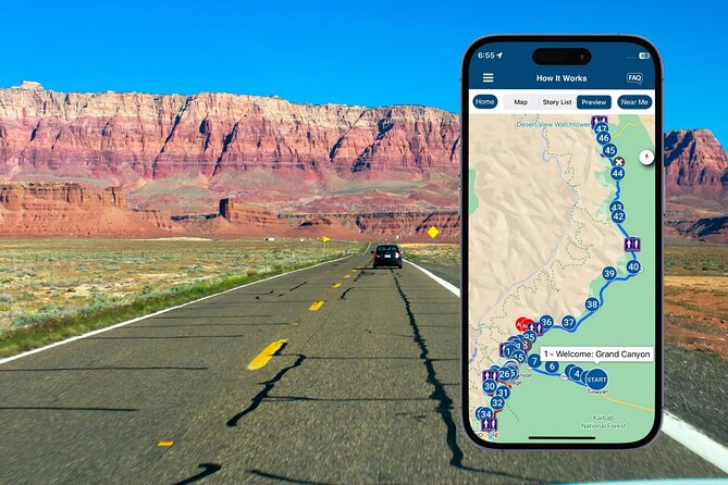 Grand Canyon and Sedona Self-Guided Driving Tour Bundle - App Functionality