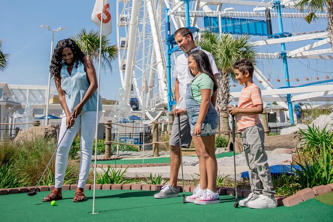 Mini Golf Beneath Skywheel Panama City Beach Review - Check-in and Pickup Process