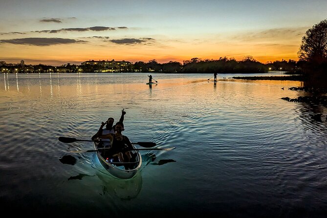 Sunset Clear Kayak or Clear Paddleboard in Orlando - Sunset on Lake Ivanhoe