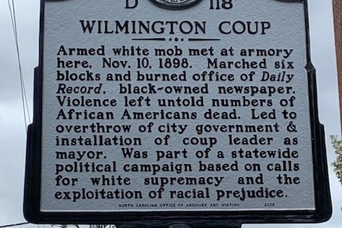 Wilmington Coup and Massacre Historic Tour Review - Inclusions and Accessibility